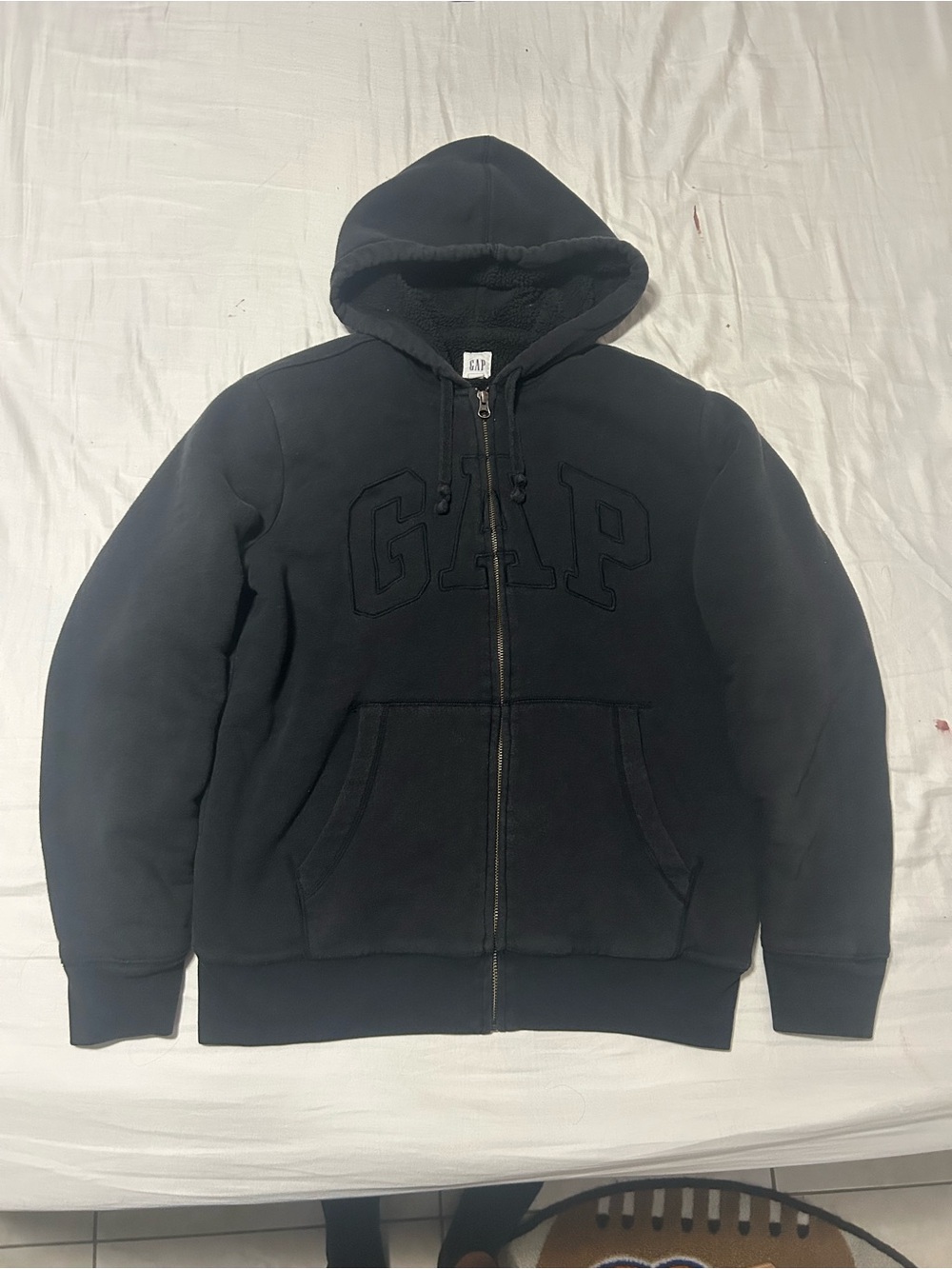 GAP Men's Black Hooded Zip Jacket